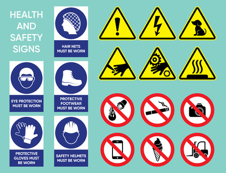 Health and safety signs collectionのイラスト素材