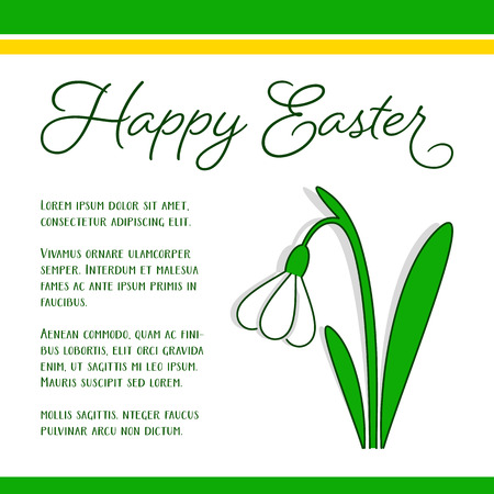 Simple vector happy easter cardのイラスト素材