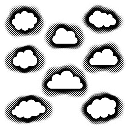 Various creative clouds icons collection.のイラスト素材
