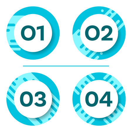 Four vector buttons with numbersのイラスト素材
