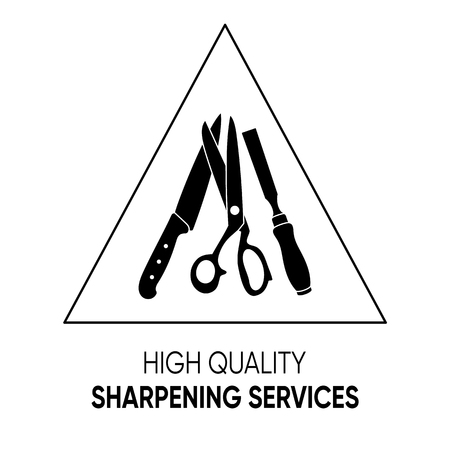 Simple black sharpening services icon vector signのイラスト素材