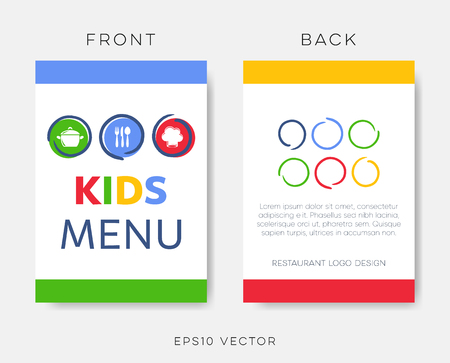 Creative kids restaurant menu or brochure templateのイラスト素材
