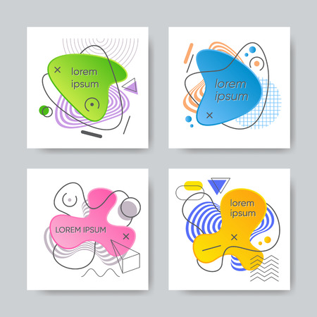 Abstract vector modern graphic gradient elements and linesのイラスト素材