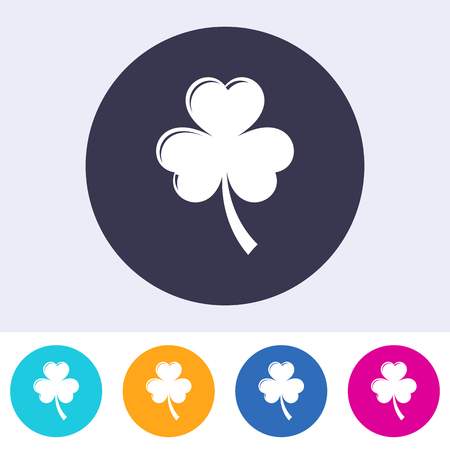 Single vector round abstract clover leave iconのイラスト素材