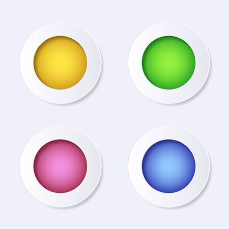 3D vector website buttons your text placeのイラスト素材