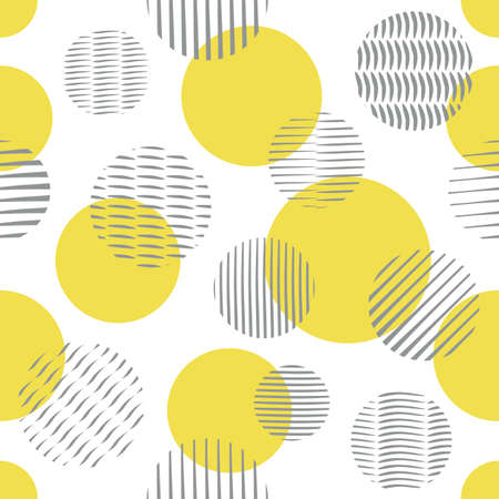 Simple vector seamless pattern with circle shapesのイラスト素材