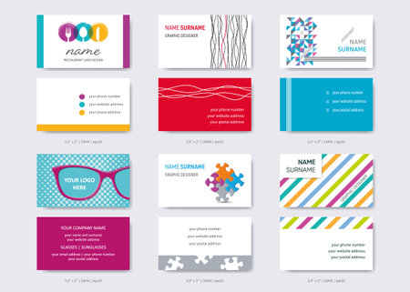 Vector business card design templates big setのイラスト素材