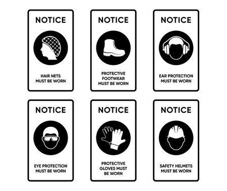 Black vector health and safety sign collectionのイラスト素材