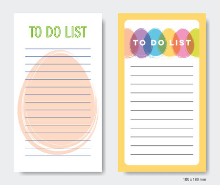 Easter to do list set vector illustrationのイラスト素材