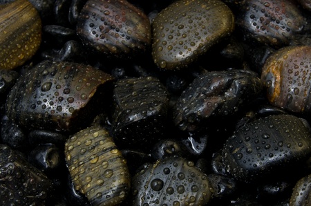 high resolution wet pebbles background shot