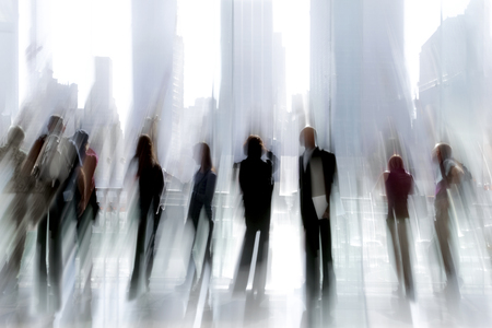 abstakt image of people in the lobby of a modern business center with a blurred backgroundの写真素材