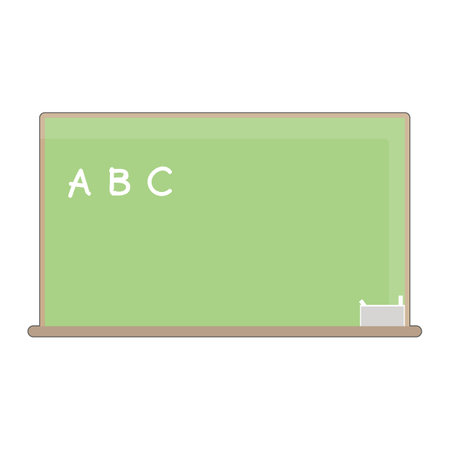 cute blackboard cartoon object on white background, vector illustrationのイラスト素材
