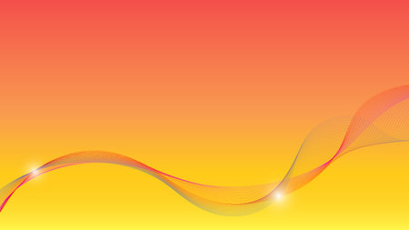 abstract shining color lines on gradient orange background or wallpaperの写真素材