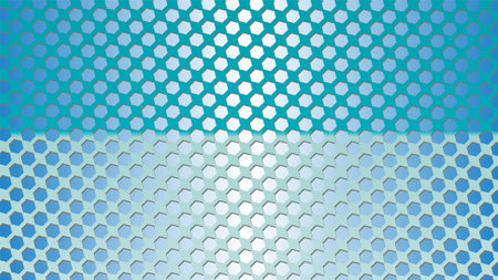 abstract blue metal perforated backgroundの写真素材