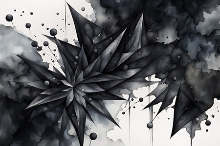 black and white abstract background or wallpaperの素材