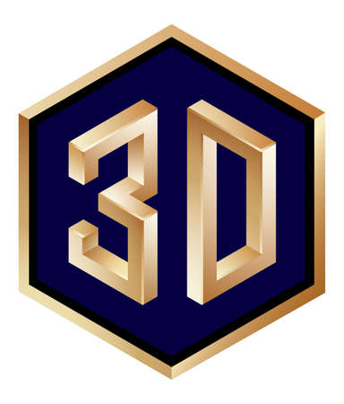 3D badge  CMYK color mode のイラスト素材