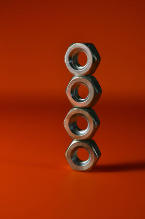 View of rawof nuts in top of each other(with shallow depth of field)