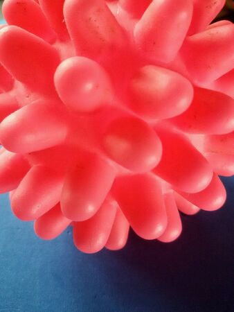 Pink rubber toy for dogsの素材