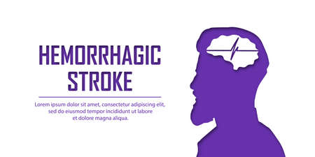 People suffering from hemorrhagic stroke. Hemorrhagic stroke patient concept. Medical help. People...