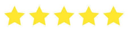 Star golden icon. customer feedback concept. Vector 5 stars rating review. Quality shape design....