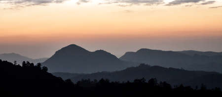 Scenic sunset landscape in Thailand