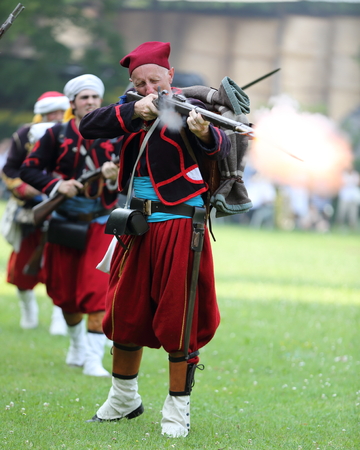 Battle reenactment of San Martino and Solferino on 1859