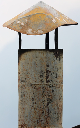 chimney steamの写真素材