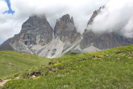 mountain landscape in the Dolomitesの写真素材