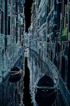 venice at nightの写真素材