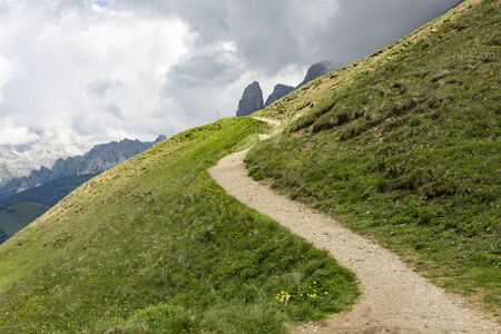 mountain panorama of the Dolomitesの写真素材