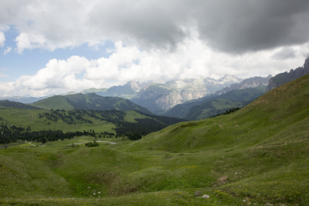 mountain landscape in the Dolomitesの写真素材