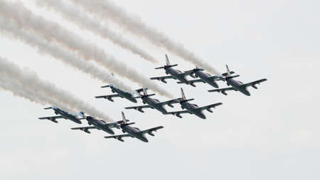 tricolor arrows aerobatic team - Port of Dusano- Lake Garda Italy