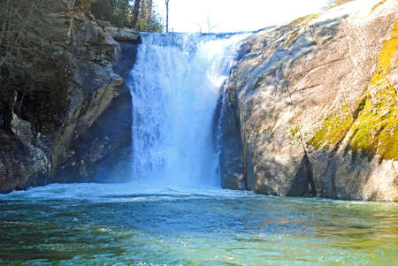 Elk River Falls in Banner Elk North Carolinaの写真素材