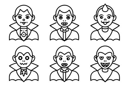 Superhero icon set. Outline set of superhero vector icons for web design isolated on white backgroundのイラスト素材