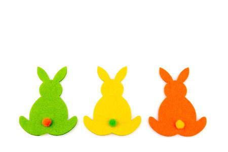 Colorful bunnies Trioの写真素材
