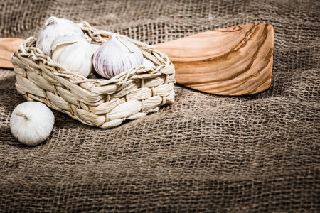 garlic still lifeの写真素材