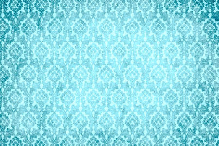 blue ornament leaf / blue ornament pattern/  blue ornament frameの写真素材