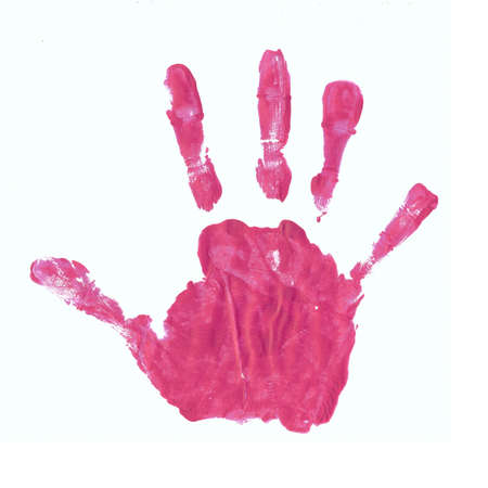 colorful pink handの写真素材