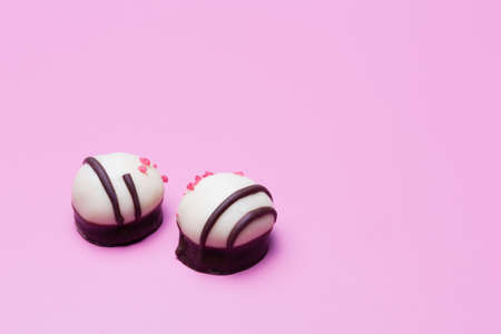Two sweet pralinesの写真素材