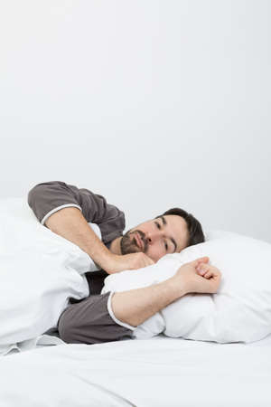 sleeping in the nightの写真素材