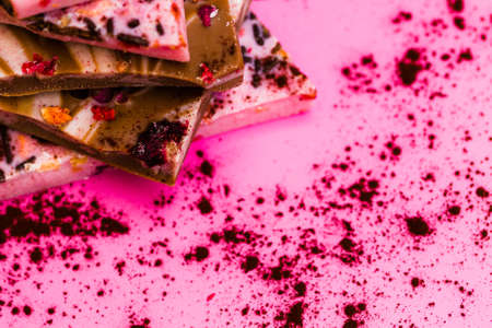 finest chocolate with raspberry flavorの写真素材