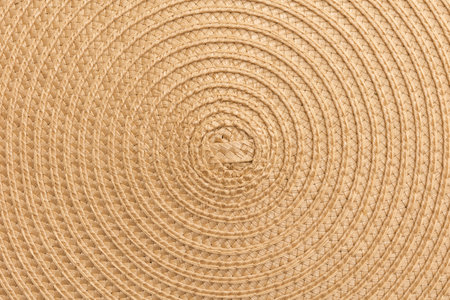 close up of a straw hat as a background, can be used as a textureの写真素材