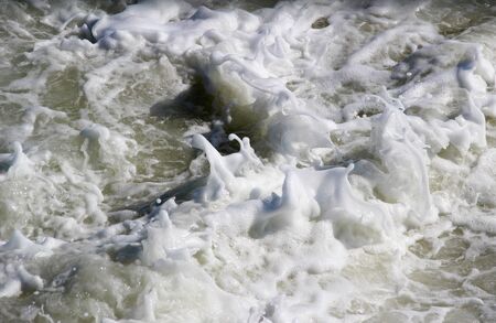 View on a struggled water of the northern sea