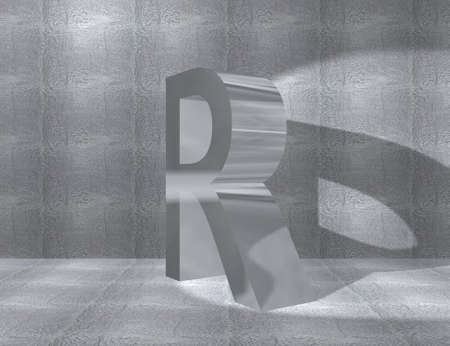 metal alphabet - Rの写真素材