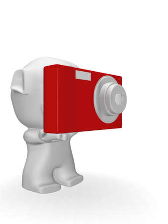 caricature of man on camera