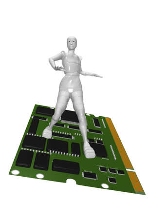 android female board computerの写真素材