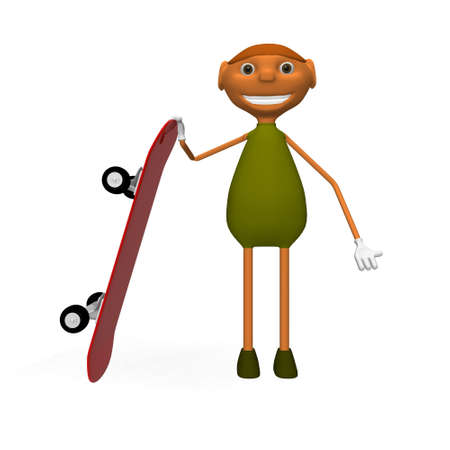 goblin with the skateboardの写真素材