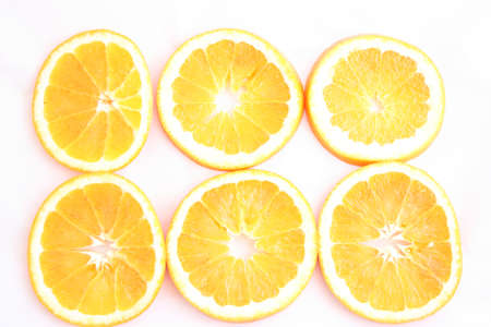 oranges on a white background