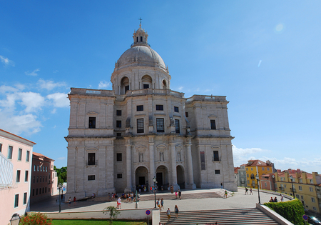National Pantheon (Igreja de Santa Engracia, Panteao Nacional), Lisbon, Portugal. The Church of Santa Engracia is a 17th-century monument in Lisbon, Portugal. Originally a church, in the 20th century it was converted into the National Pantheon.のeditorial素材