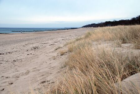 Beach scene in Kuehlungsborn, Germanyの写真素材